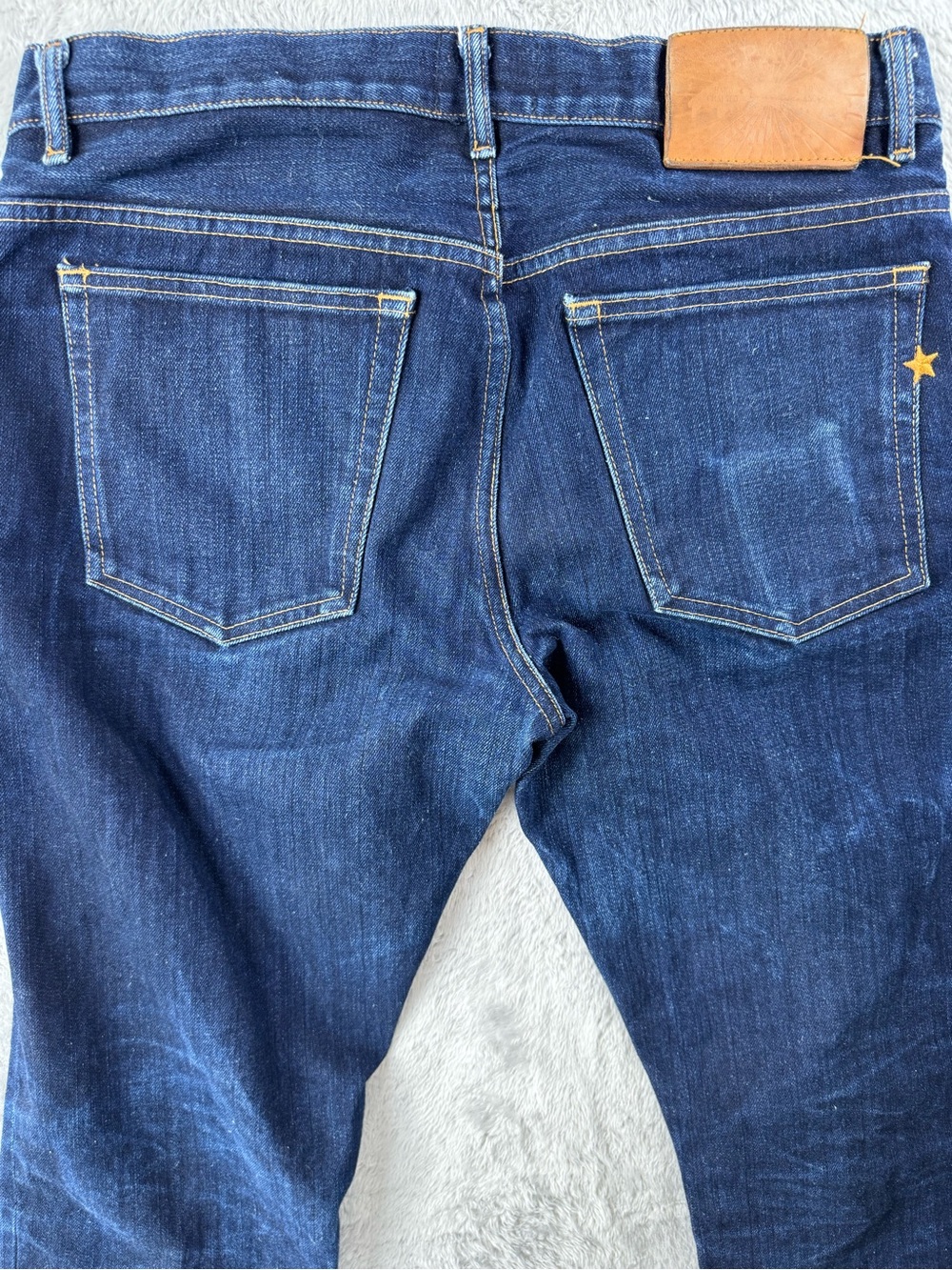 Brave Star USA Made Selvage Denim Jeans 34 Dark Wash Button Fly - Picture 3 of 15